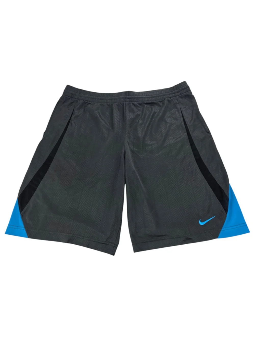 Nike Basketball Dazzle Shorts Gray Blue Men's Large Pockets Athletic 402288-060